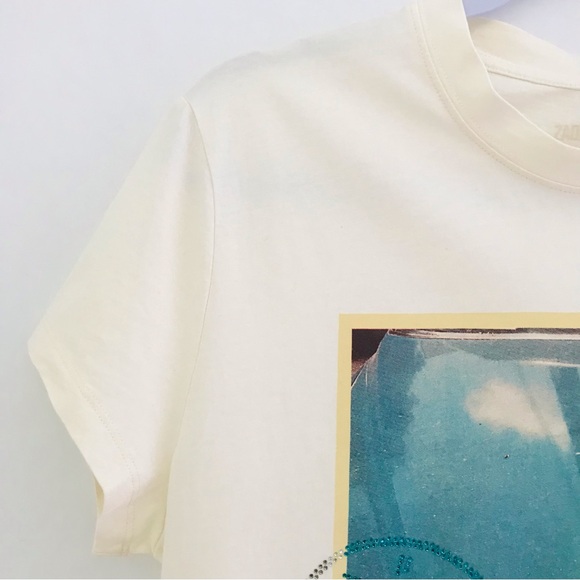 ZADIG & VOLTAIRE Zoe PhotoPrint Blue Car Strass Tee - Picture 6 of 15